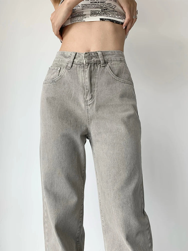 Women's Jeans™ High Waist Vintage Straight Baggy Denim Pants