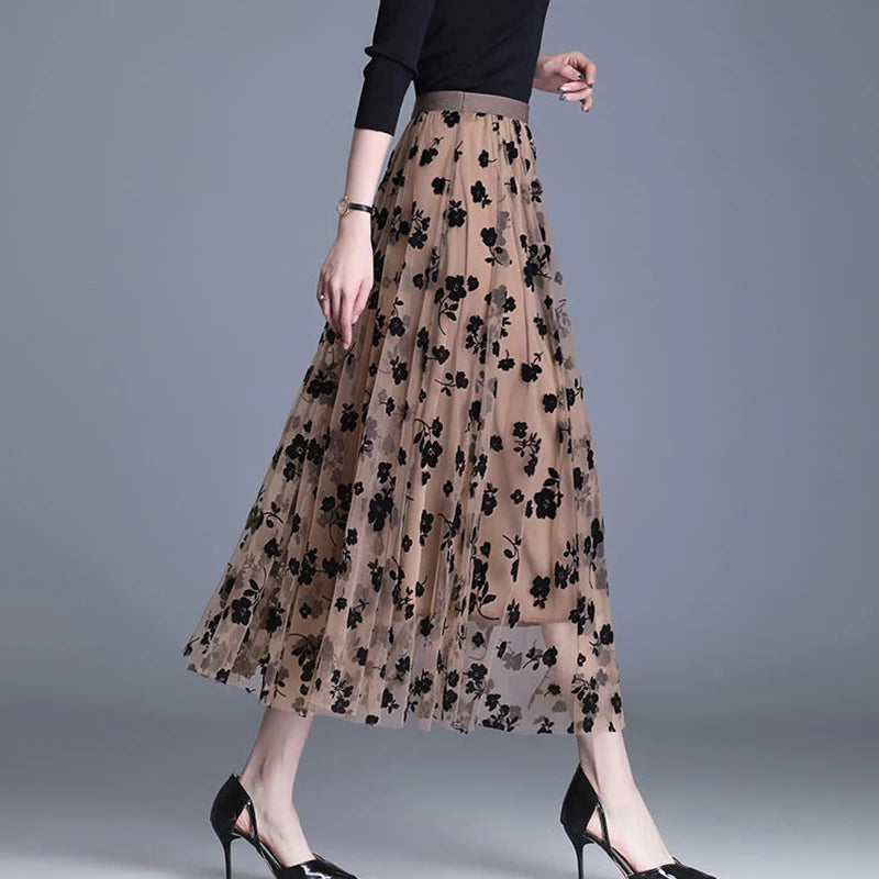 Women's Tulle Skirt™ Summer Hook Floral Loose Midi Skirt