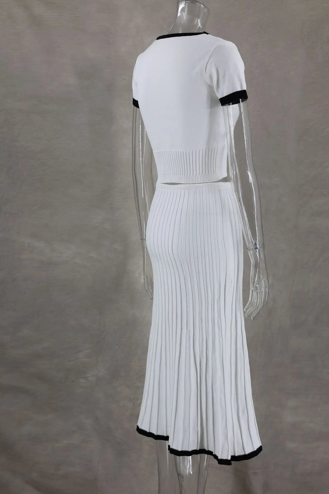 Women's Long Skirt Suit™ Summer Short Sleeve V-neck crop top elegant dress