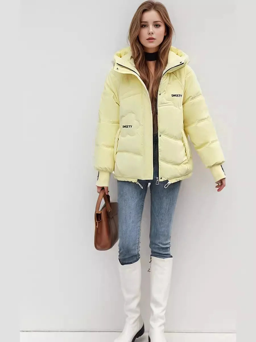 Women's Thick Coat™ Winter Cotton Casual Hooded Zipper Short Parkas Jacket
