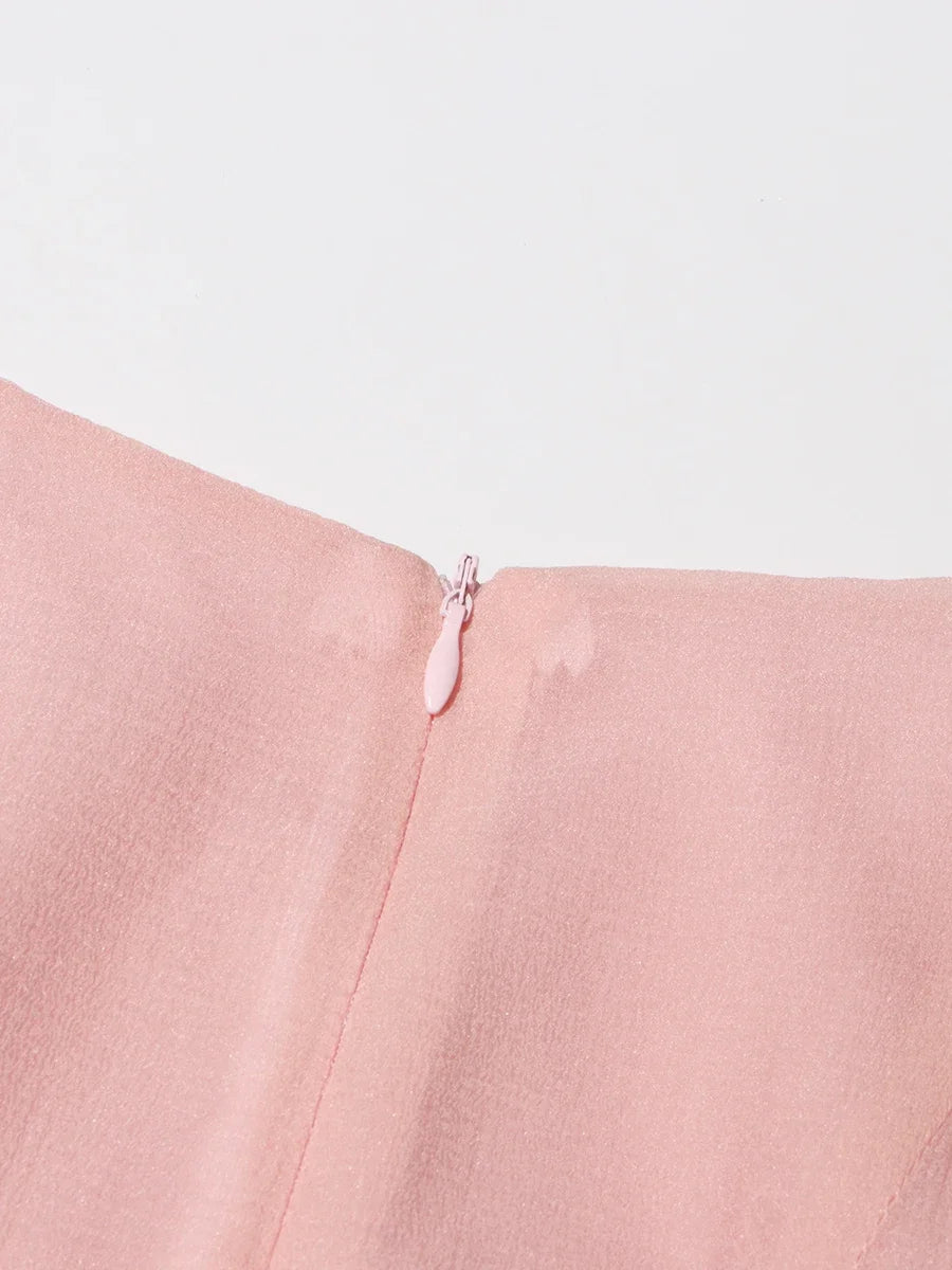 Women's Dress™ VGH Sweet Ruffles Elegant Knee Length Round Neck Flare Sleeve High Waist Spliced Button Dress