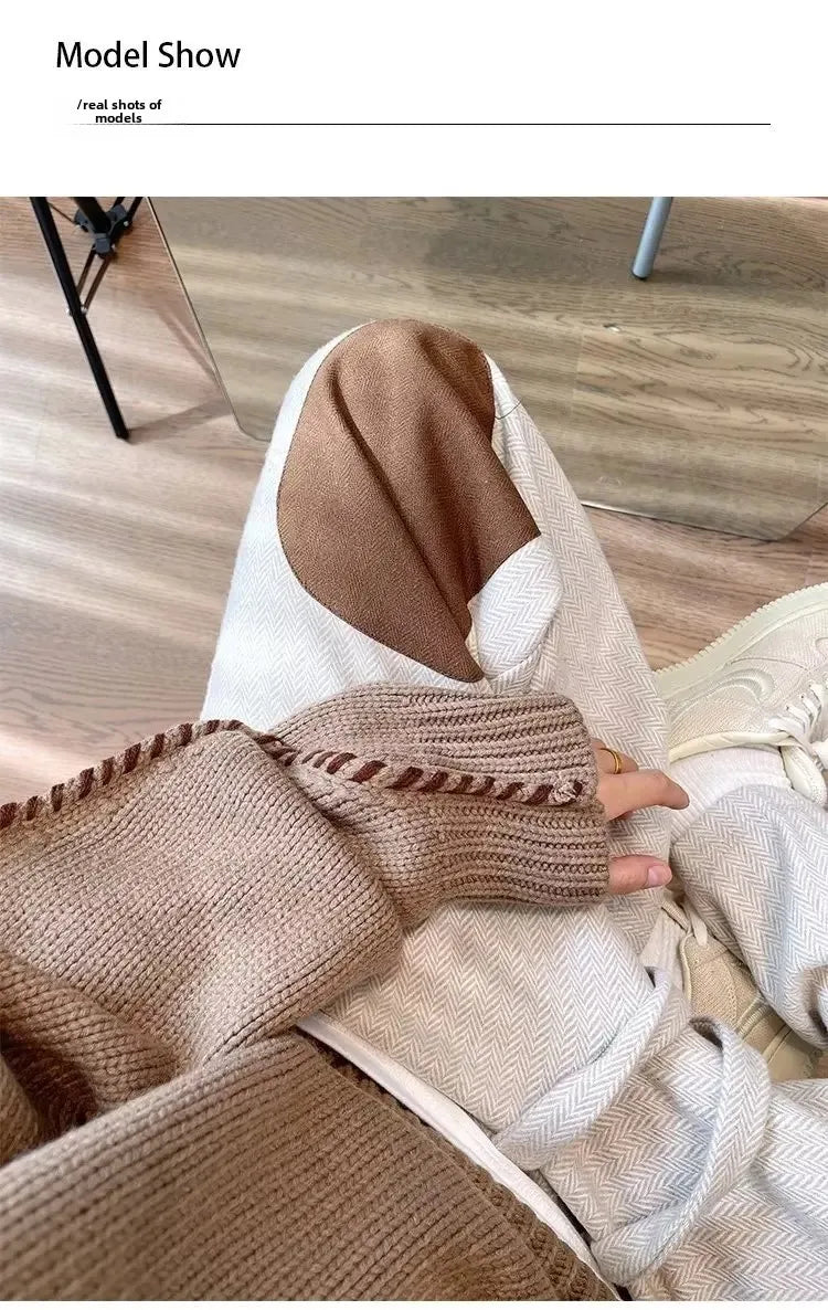 Men's Knitted Sweater™ Casual Versatile Long Sleeve round Neck Thick Sweater