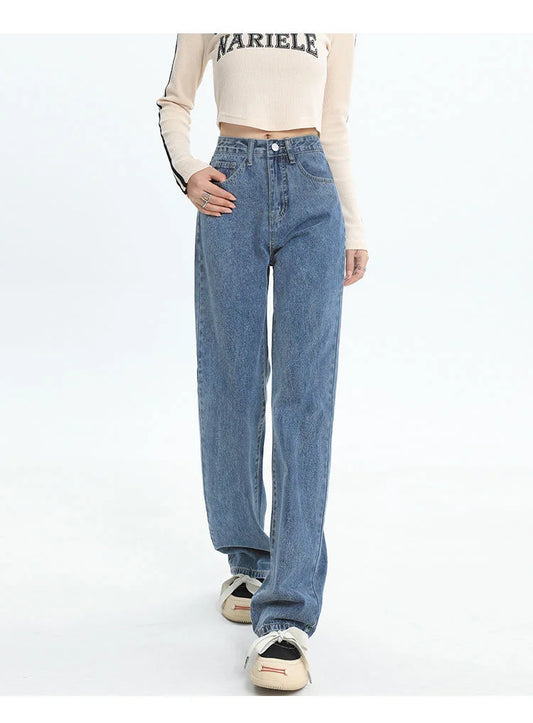 Women's High Waisted Slim Jeans™ Casual Loose Thin Floor Pants Wide Leg Pants
