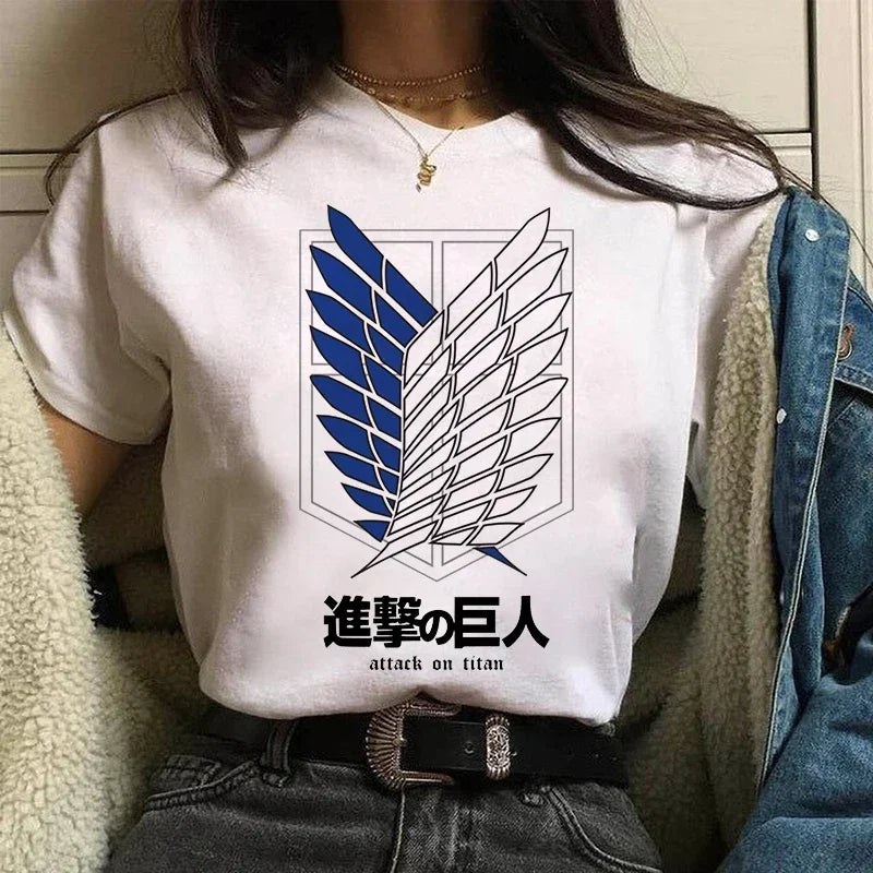 Women's T shirt™ Levi Ackerman Attack On Titan Anime Comics Japanese Graphic Cartoon Streetwear Tops