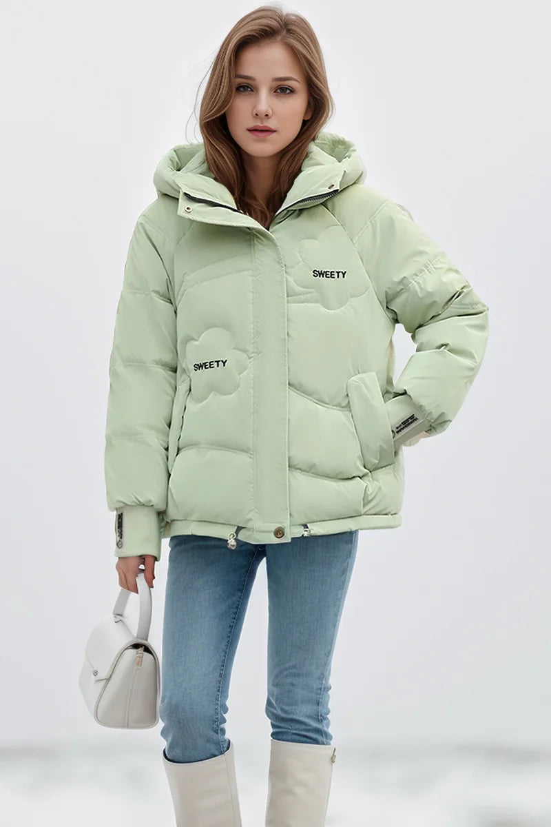 Women's Thick Coat™ Winter Cotton Casual Hooded Zipper Short Parkas Jacket