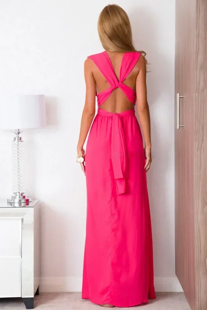 Women's Multi-worn V-neck Long Dress™ Strapped Summer Maxi Dress
