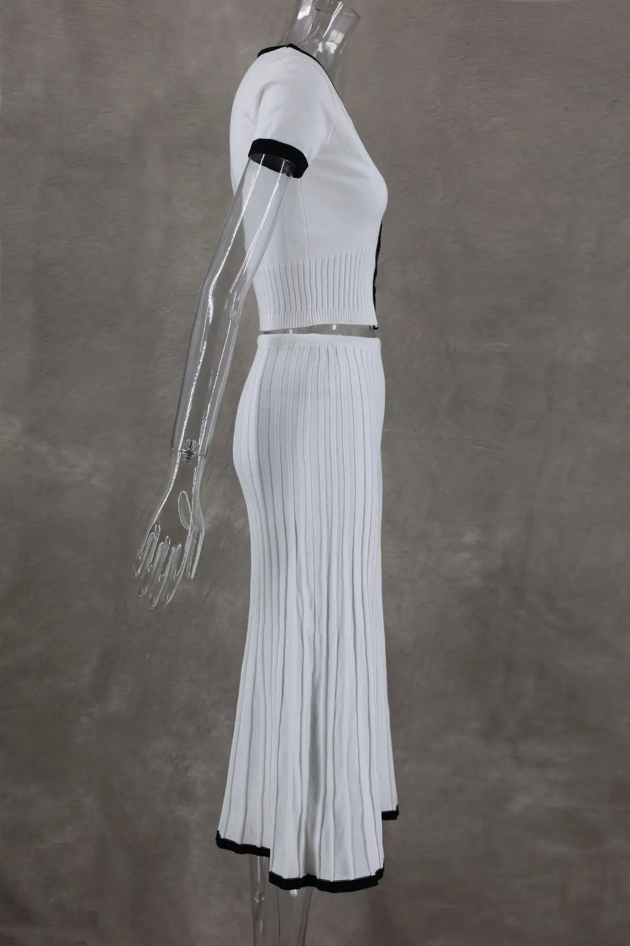 Women's Long Skirt Suit™ Summer Short Sleeve V-neck crop top elegant dress