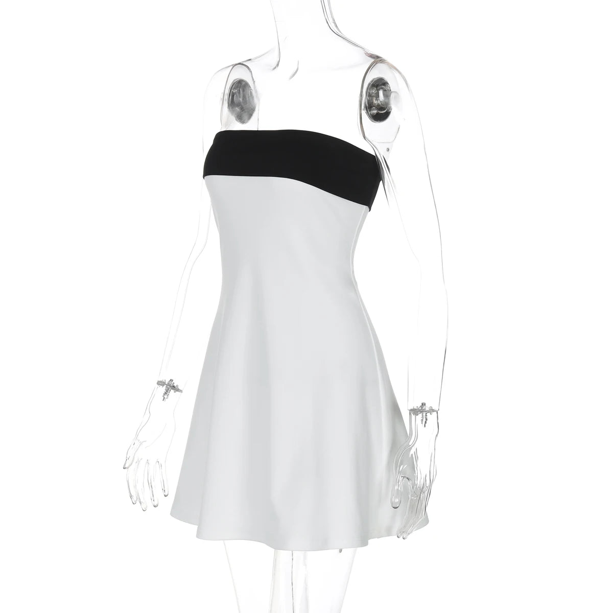Women's Strapless Patchwork Mini Dress™ Elegant Bodycon Mini Dress