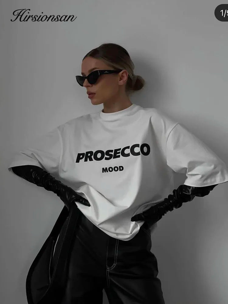 Women's  Letter Printed T Shirt™ Short Sleeve Oversized Cotton Tops