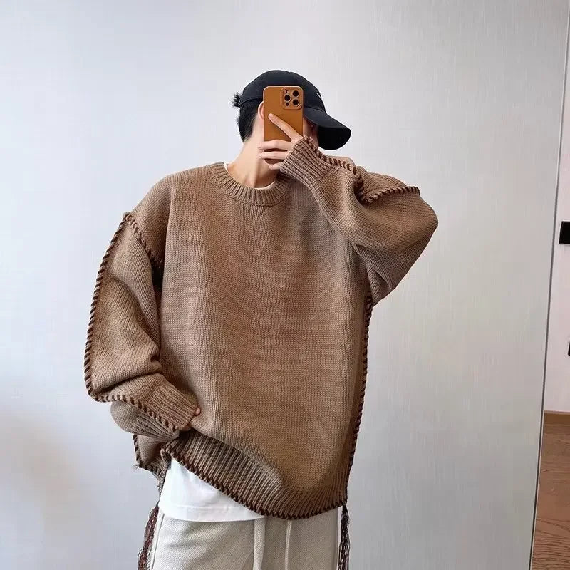 Men's Knitted Sweater™ Casual Versatile Long Sleeve round Neck Thick Sweater