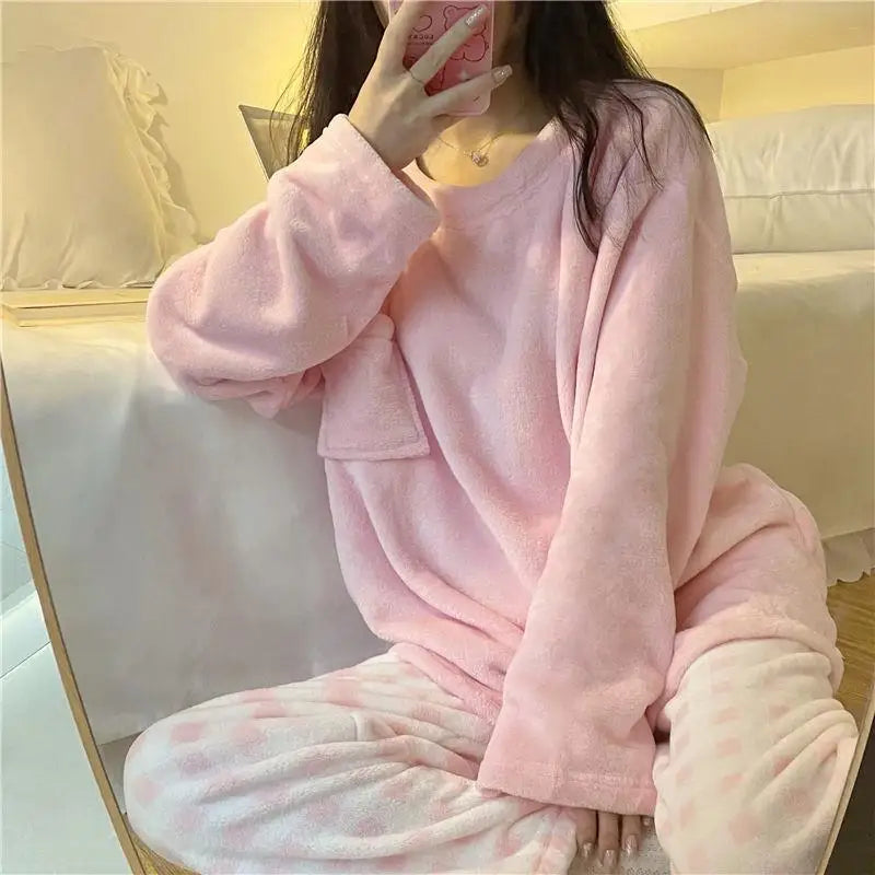 Women's Fleece Pajamas Set™ Winter Thick Warm Suit Set