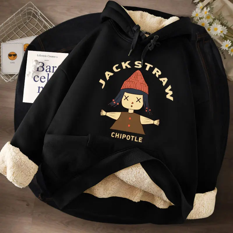 Women's Lamb Wool Pullovers™ Velvet Cartoon Hoodies