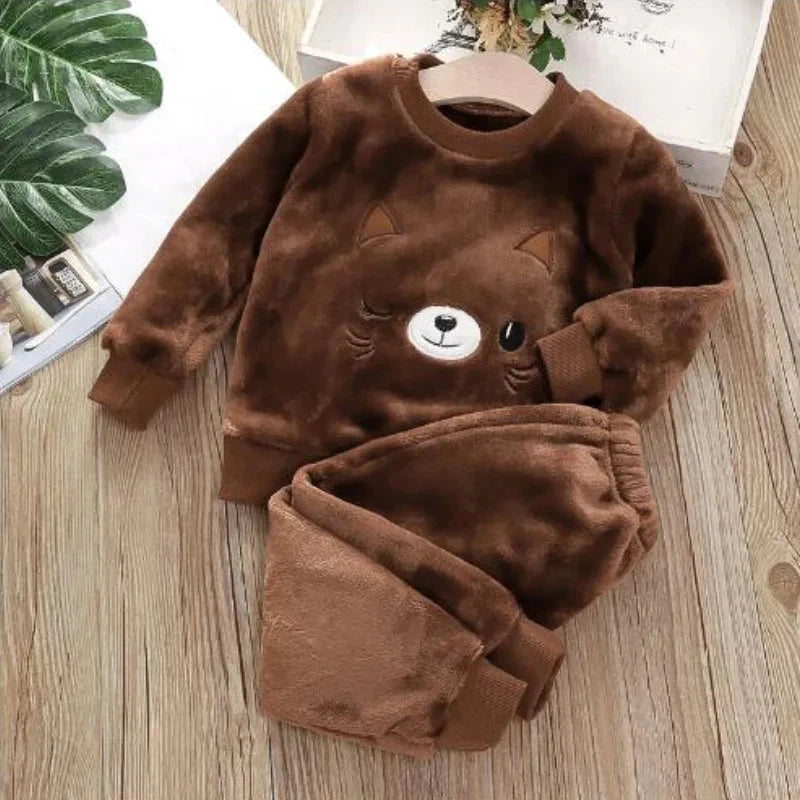 Children Autumn and Winter Suit™ Boys and Girls Plush Warm Children Suit