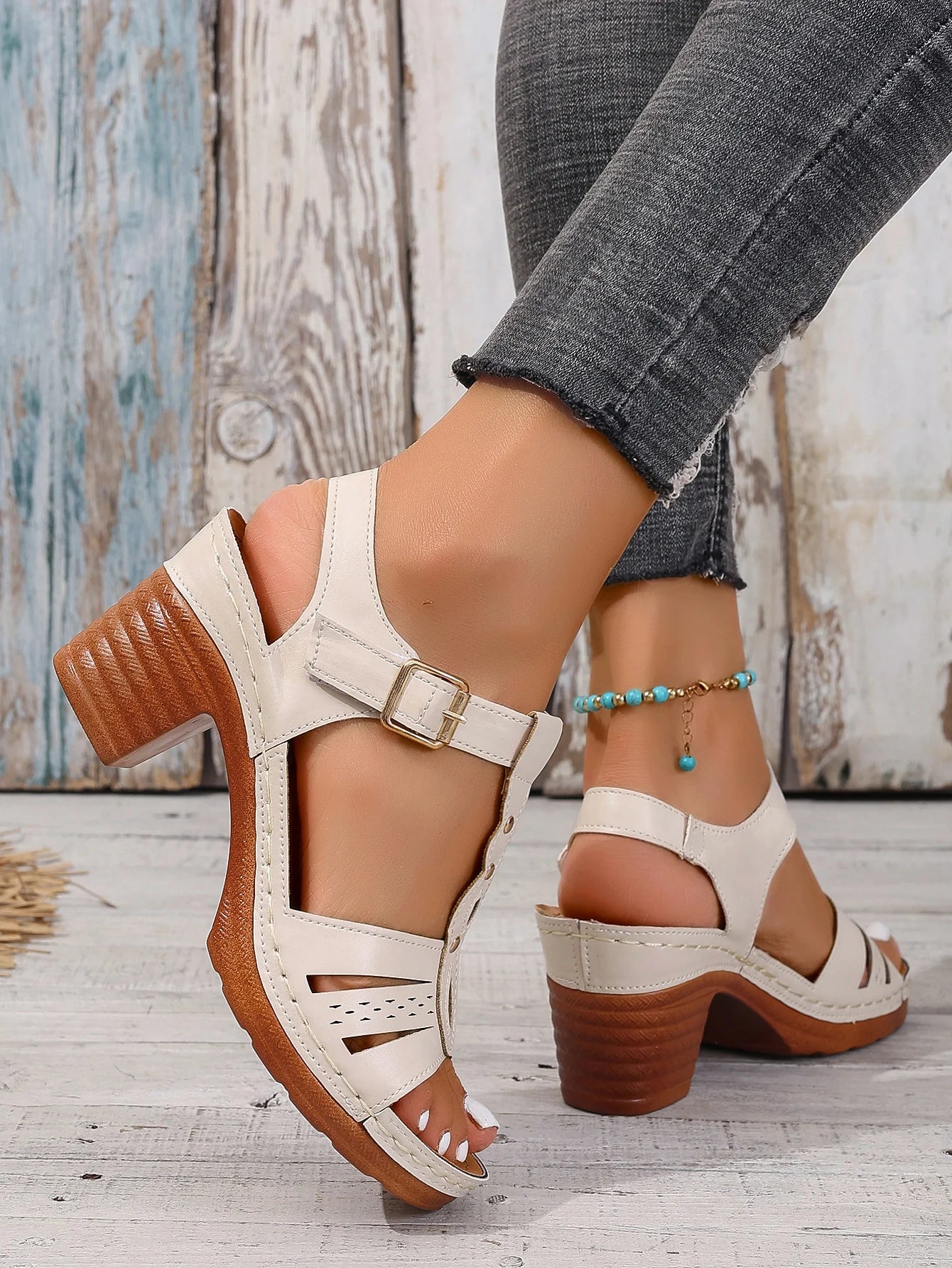 Women's High Heels Sandals™ Thick Heel Fish Mouth Buckle Sandals
