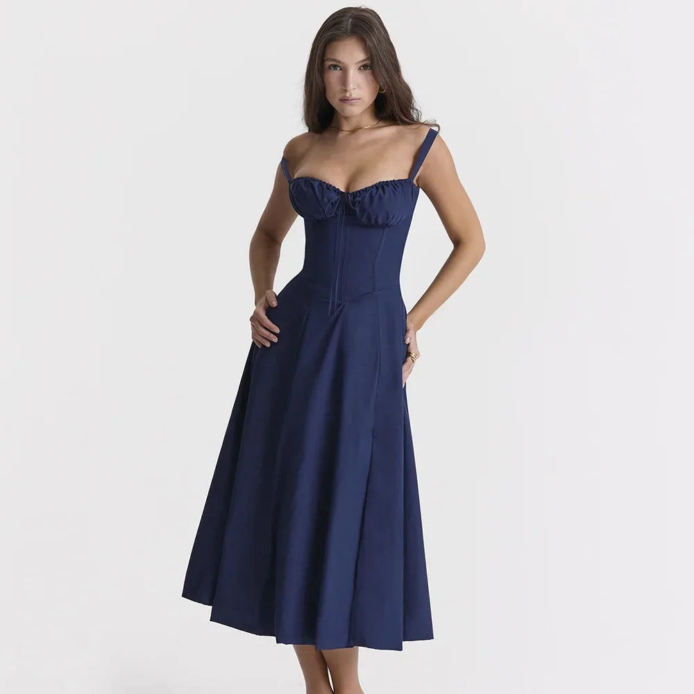 Women's Long Dresses™ Elegant Casual Tied Waist-fitted Slimming Sleeveless Side Slit Dress