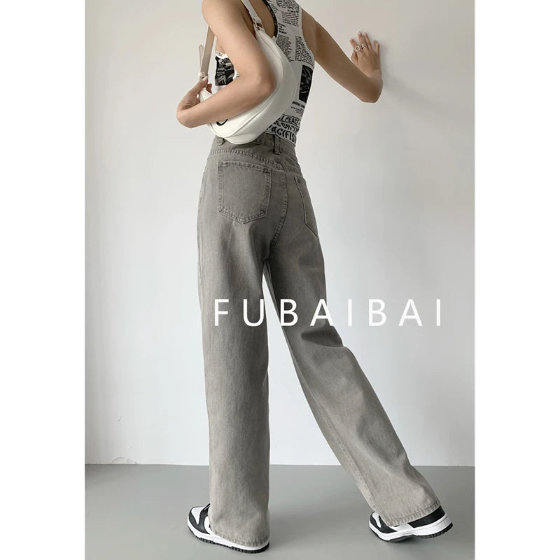 Women's Jeans™ High Waist Vintage Straight Baggy Denim Pants
