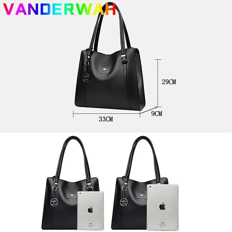 Women's Leather Luxury Handbags™ Ladies Shoulder Crossbody Sac & Messenger Tote Handbag