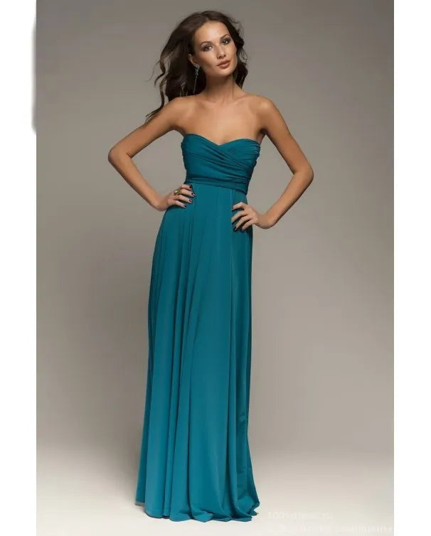 Women's Multi-worn V-neck Long Dress™ Strapped Summer Maxi Dress
