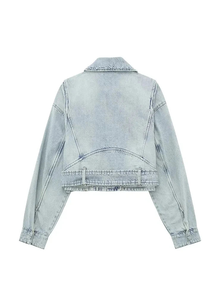 Women's Denim Jacket™ Lapel Long Sleeve Loose Streetwear Short Jacket