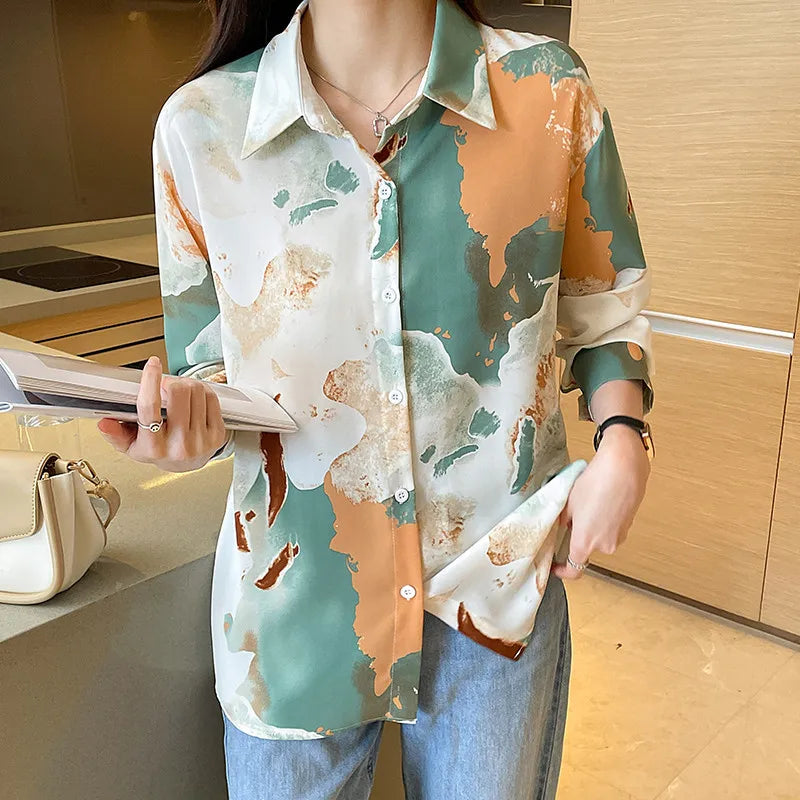 Women's Casual Loose T-shirt™ Long Sleeve Korean Style Blouse Tops