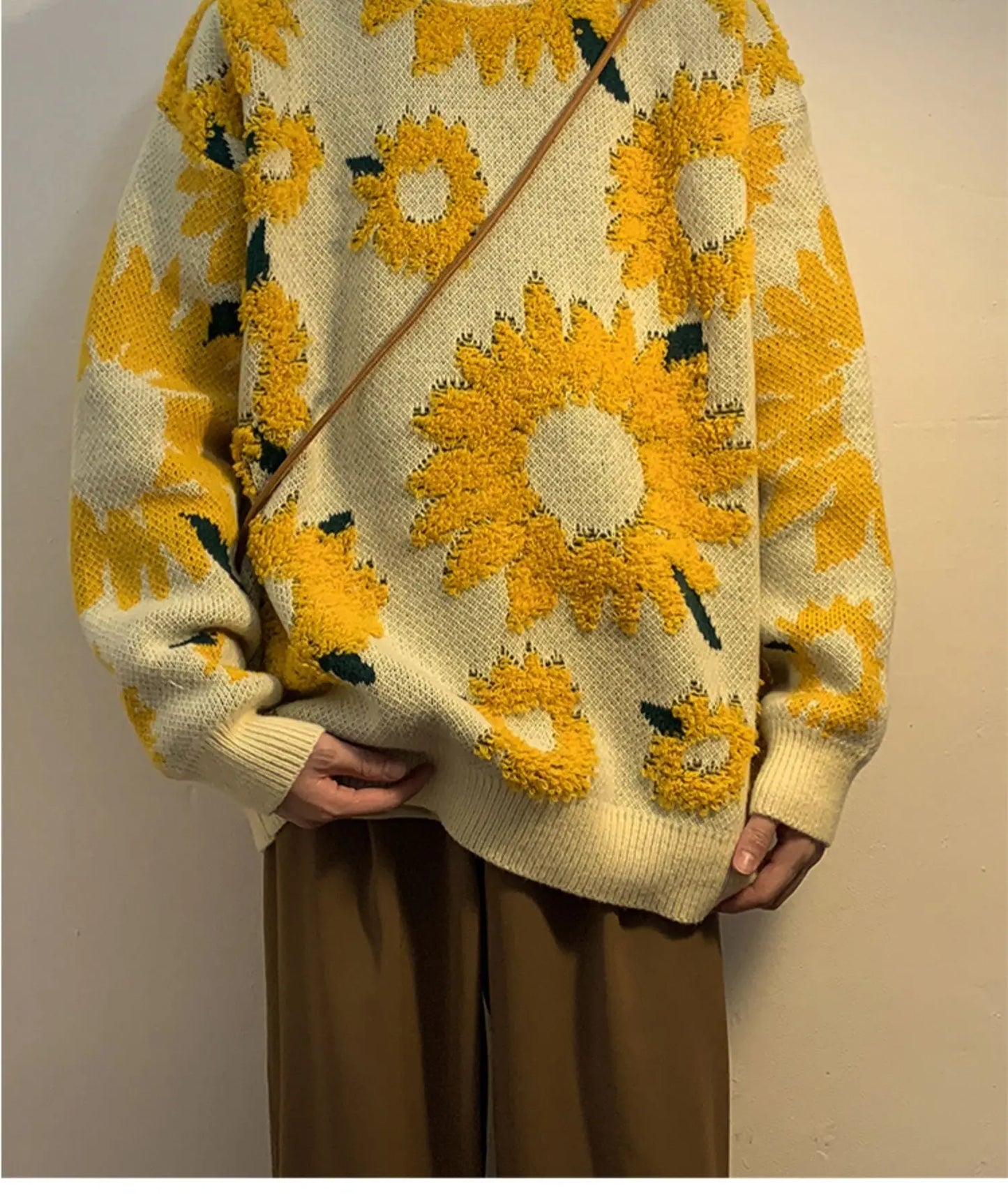 Men's Flocking Floral Sweater™ Baggy Spring Autumn Japanese Style Retro Knitwear