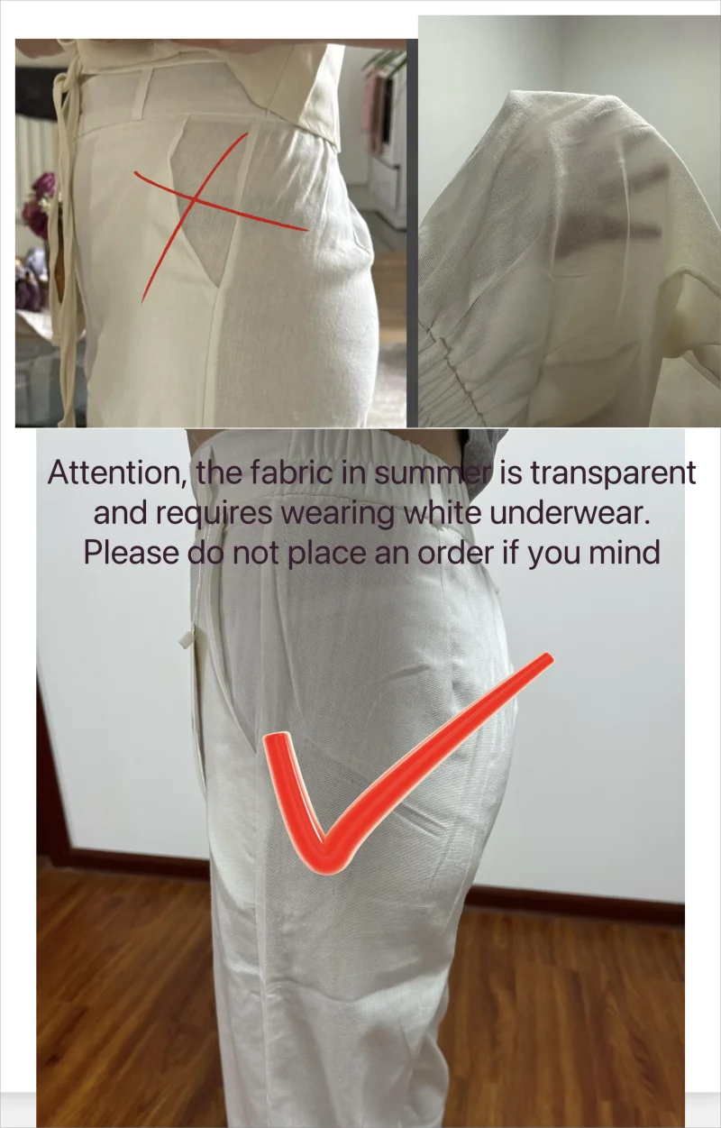 Women's Summer Baggy Cotton Linen Pants™ High Waist Wide Leg Trousers