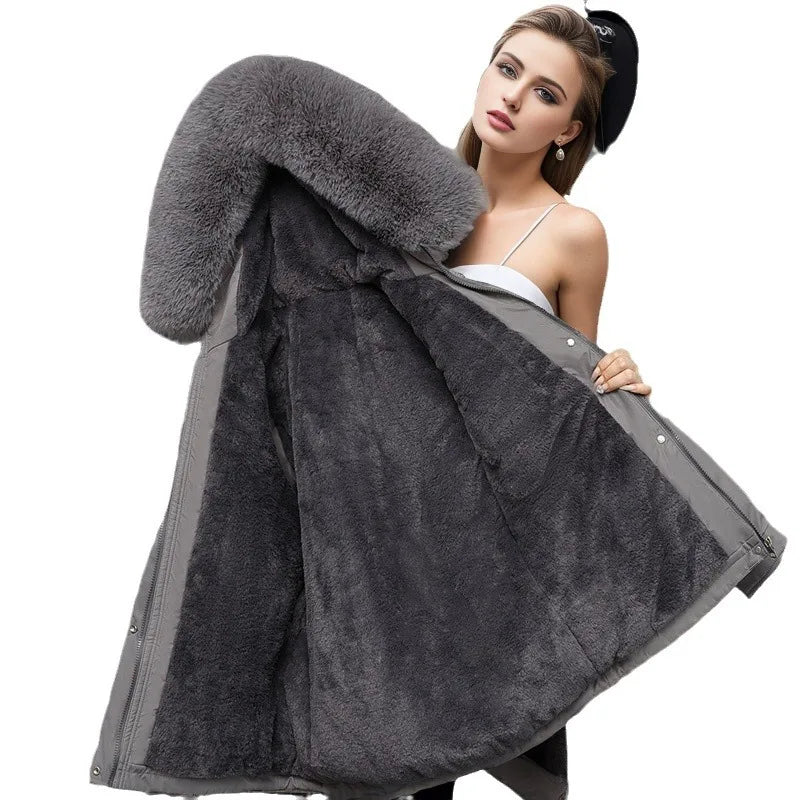 Women's Parkas Jacket™ Fake Fur Collar Oversized Hooded Puffer Jacket