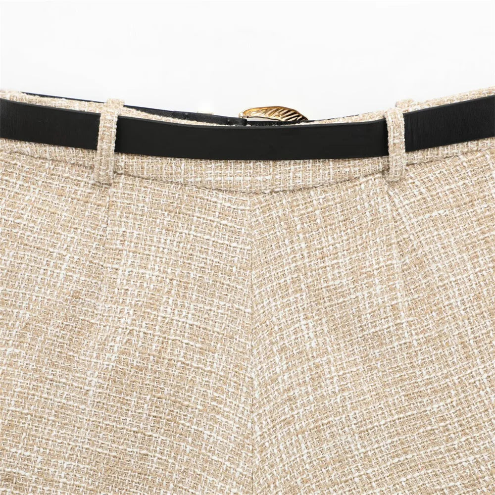 Women's Summer Suit™ Retro Texture Short Tank Top & Shorts Set