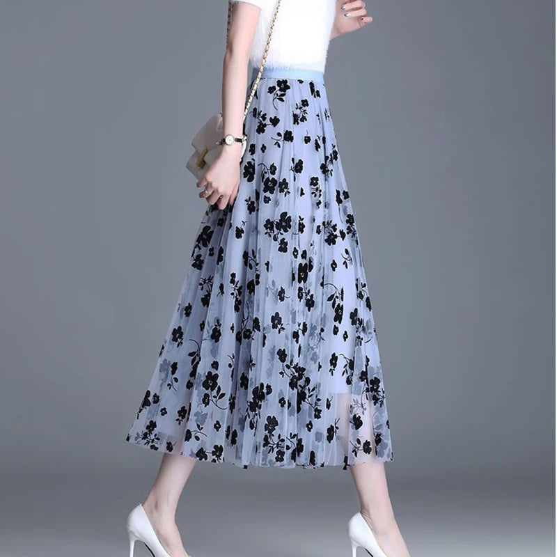 Women's Tulle Skirt™ Summer Hook Floral Loose Midi Skirt