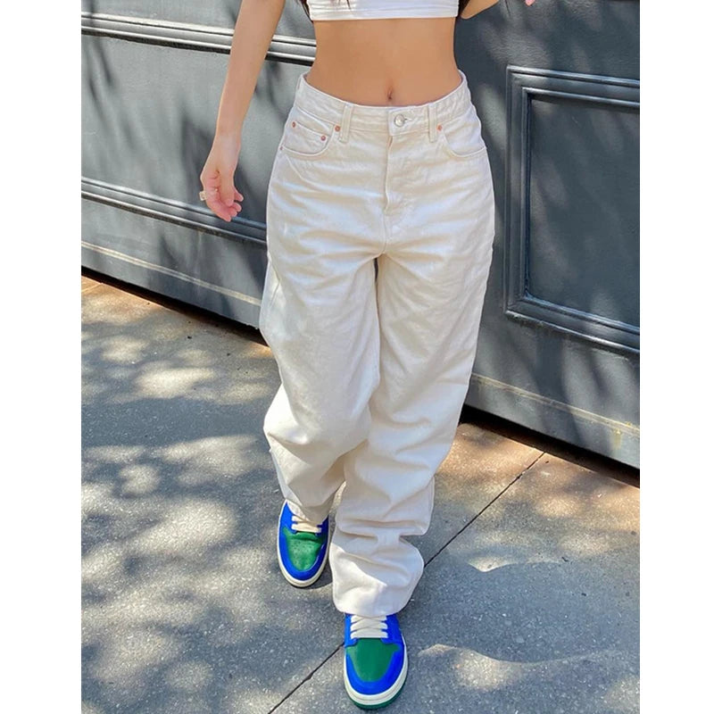 Women's Jeans™ Y2K Aesthetic Mid Waist Baggy Loose Denim Pants