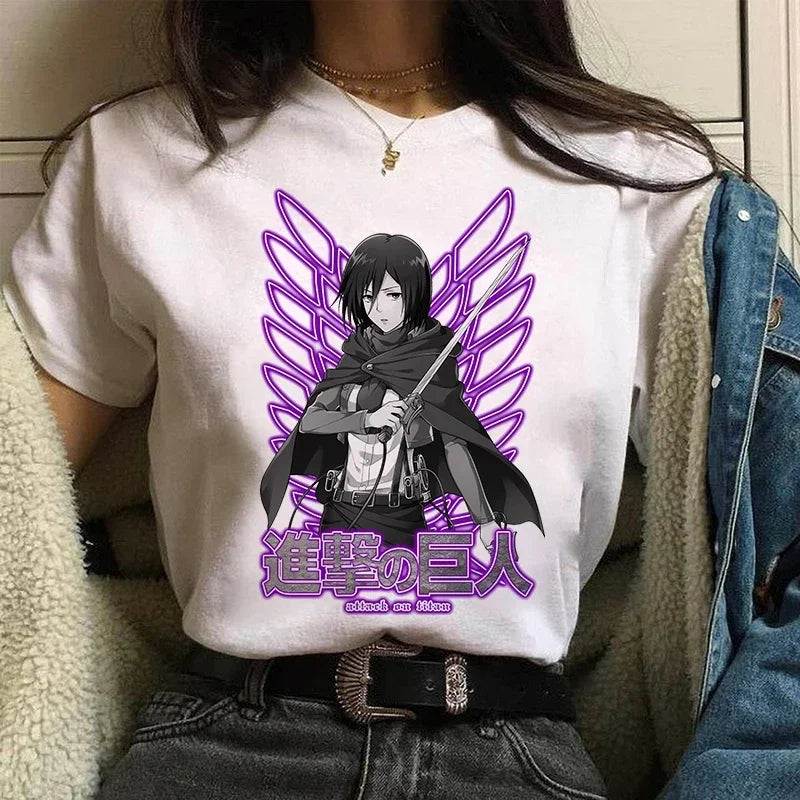 Women's T shirt™ Levi Ackerman Attack On Titan Anime Comics Japanese Graphic Cartoon Streetwear Tops