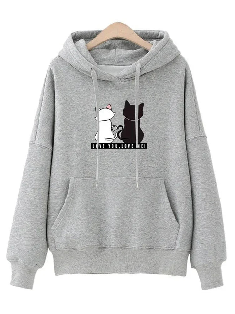 Women's Hoodies™ Autumn Spring Long Sleeve Harajuku Cat Print Sweatshirts