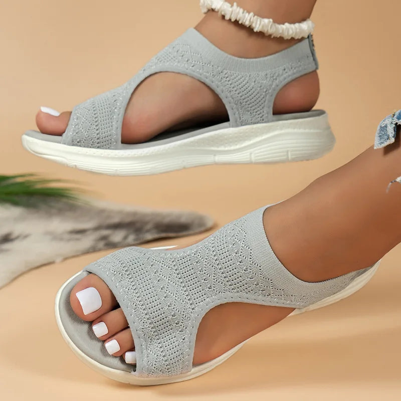 Women Summer Sandals™ Mesh Fish Platform Open Toe Wedge Sandals
