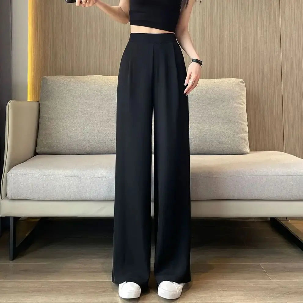 Women's wide leg Trousers™ high waist straight leg loose pants