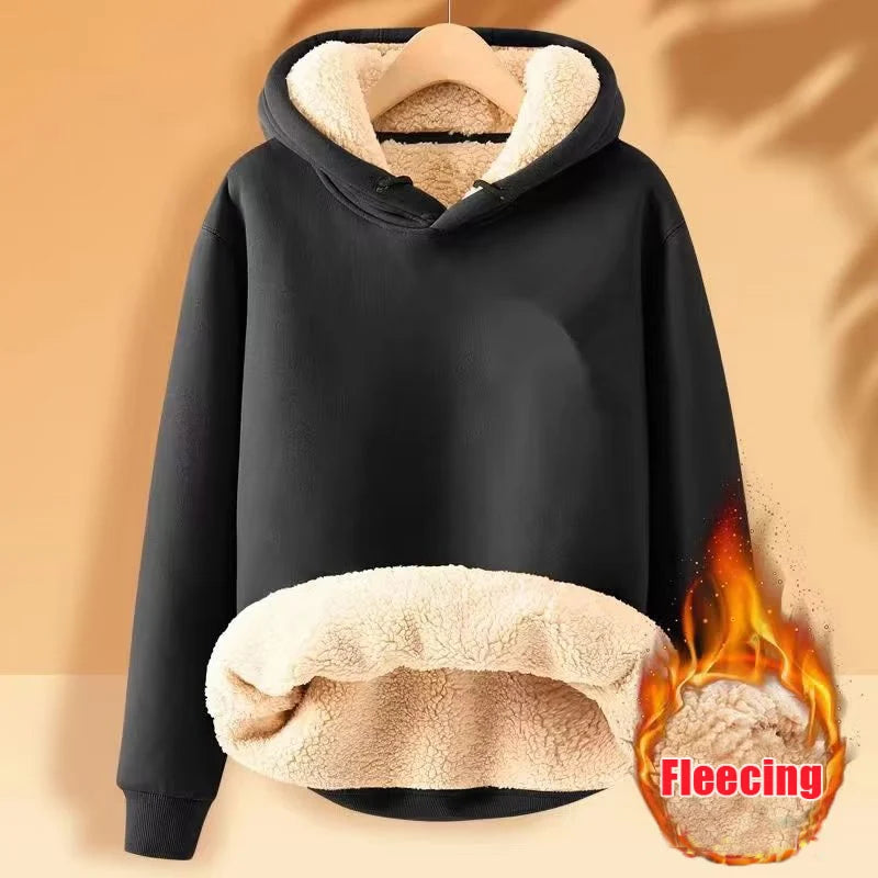 Women Fleece Sweatshirt™ Thickened Lamb Plush Hooded Pullover