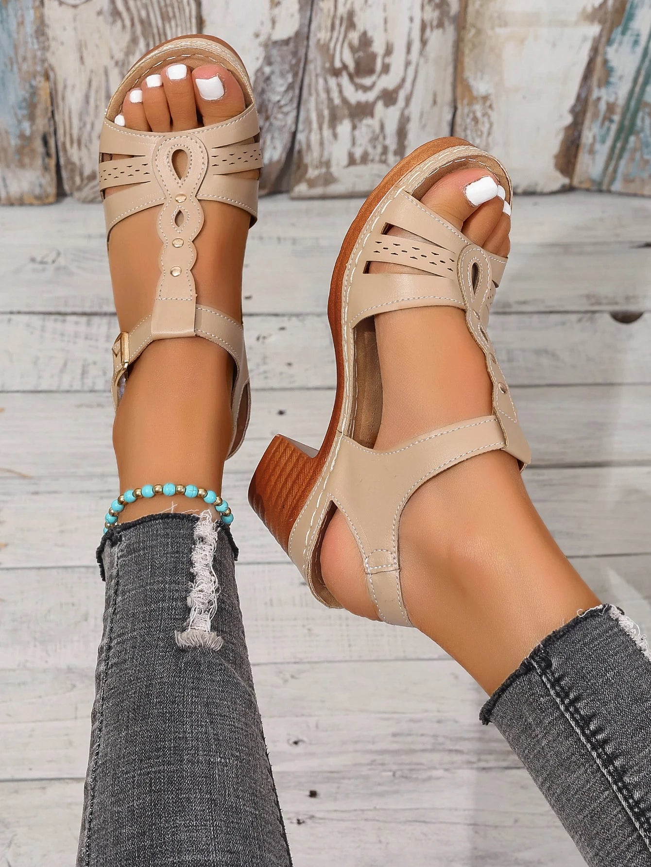 Women's High Heels Sandals™ Thick Heel Fish Mouth Buckle Sandals