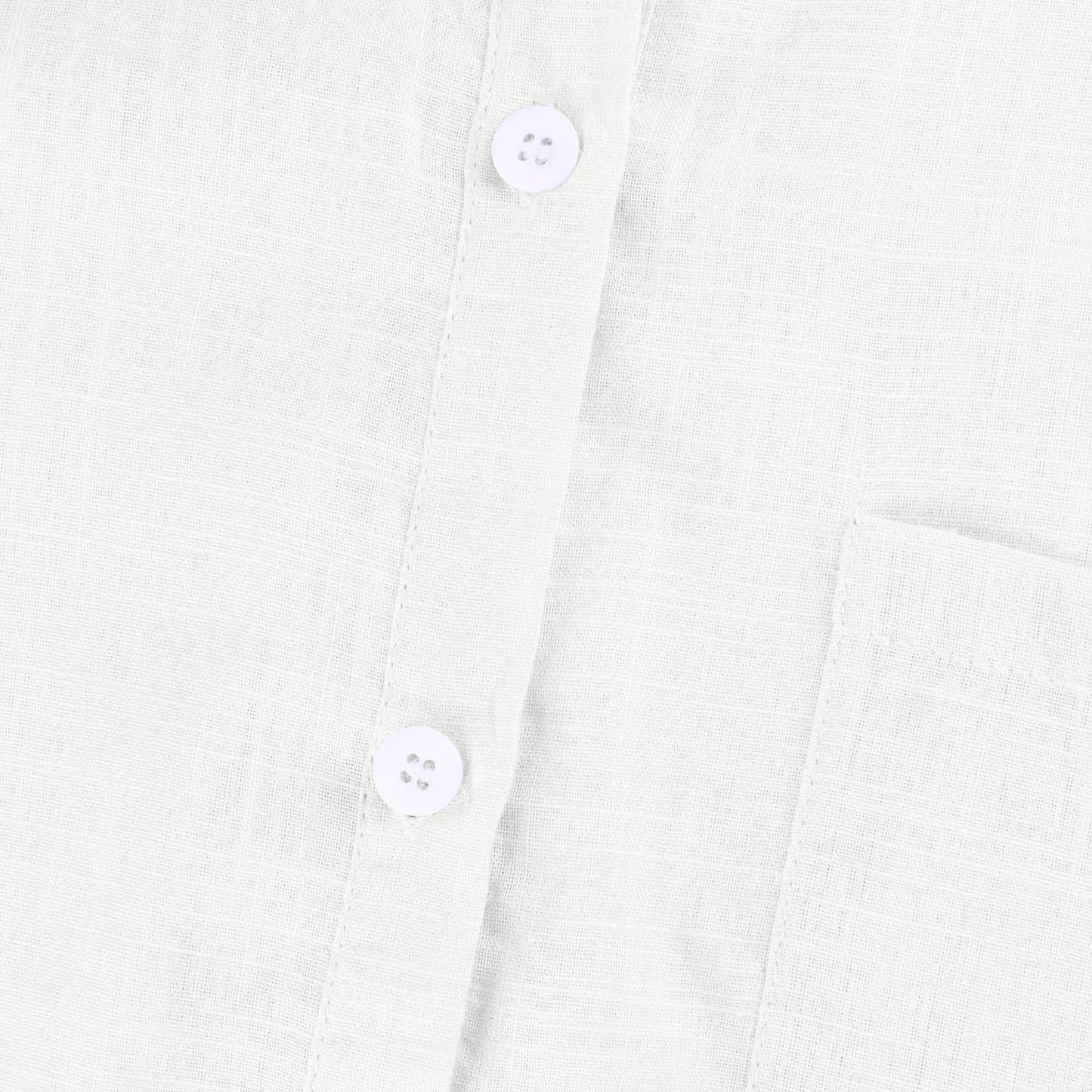 Women's  Cotton Linen Classic Shirts™ Short Sleeve Lapel Button Down Shirt