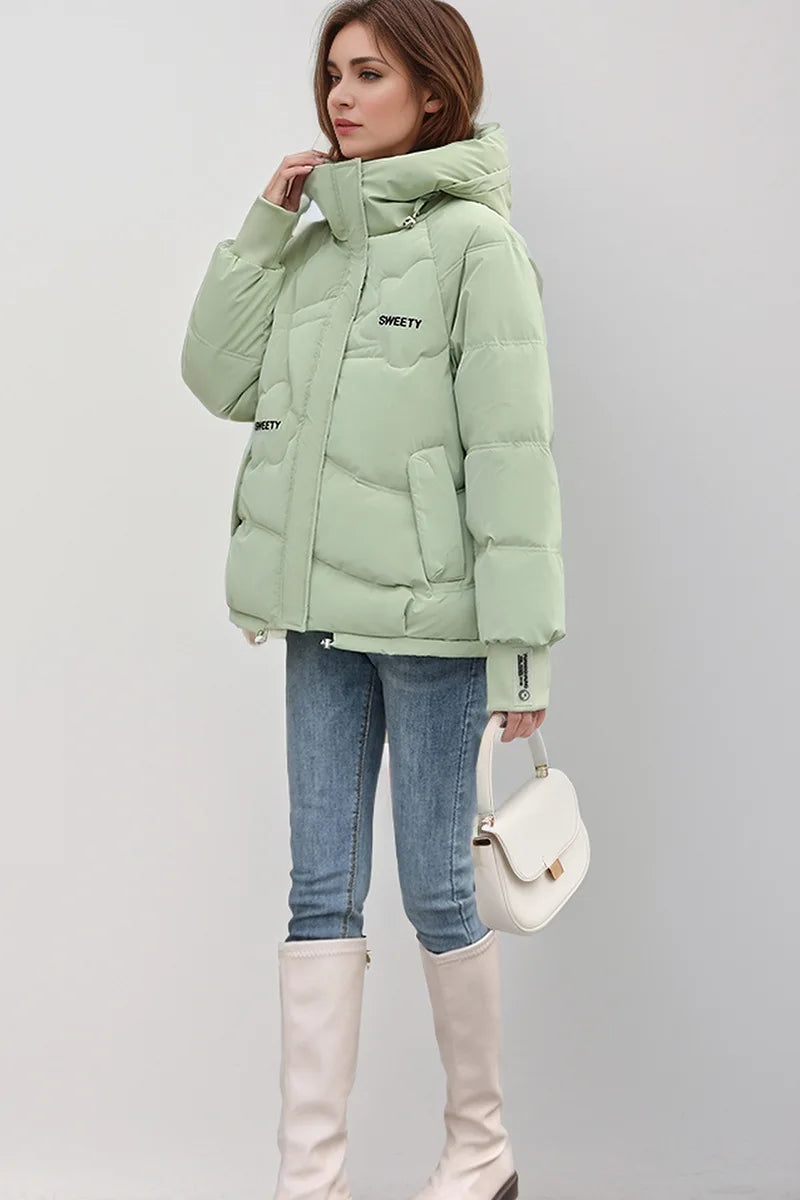 Women's Thick Coat™ Winter Cotton Casual Hooded Zipper Short Parkas Jacket