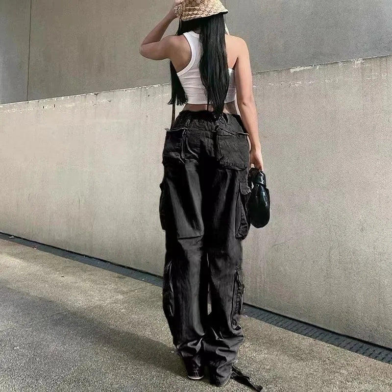 Women's Hip Hop Style Denim Pants™ Low Waist Casual Flap Pockets Pants