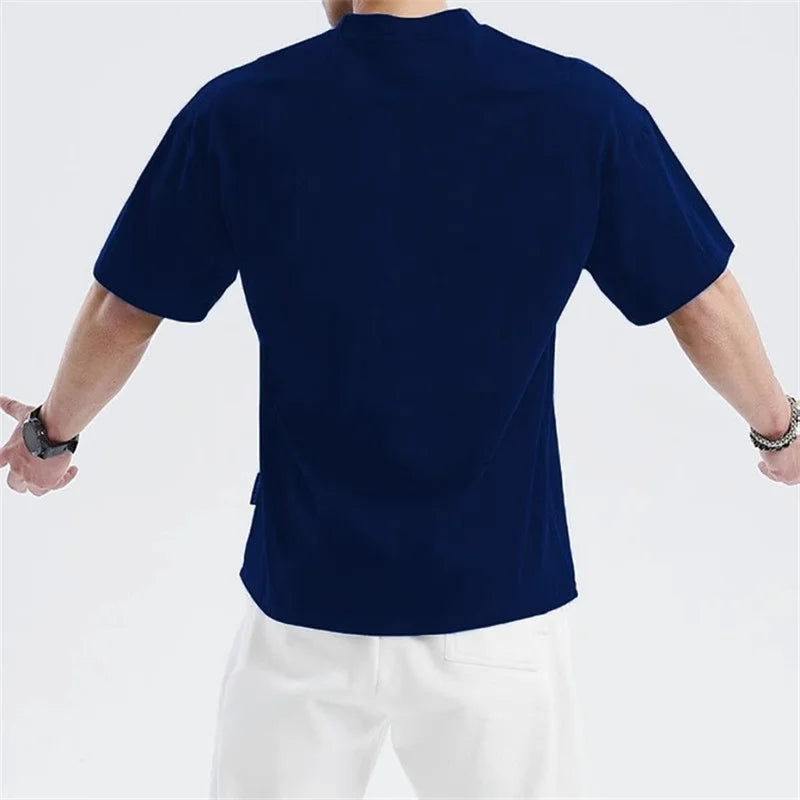 Men's Loose Oversized T-shirt™ Short Sleeves Training Mesh T-shirt