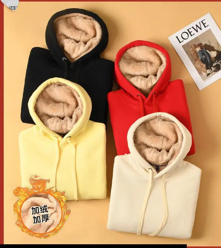 Women's Lamb Wool Pullovers™ Velvet Cartoon Hoodies