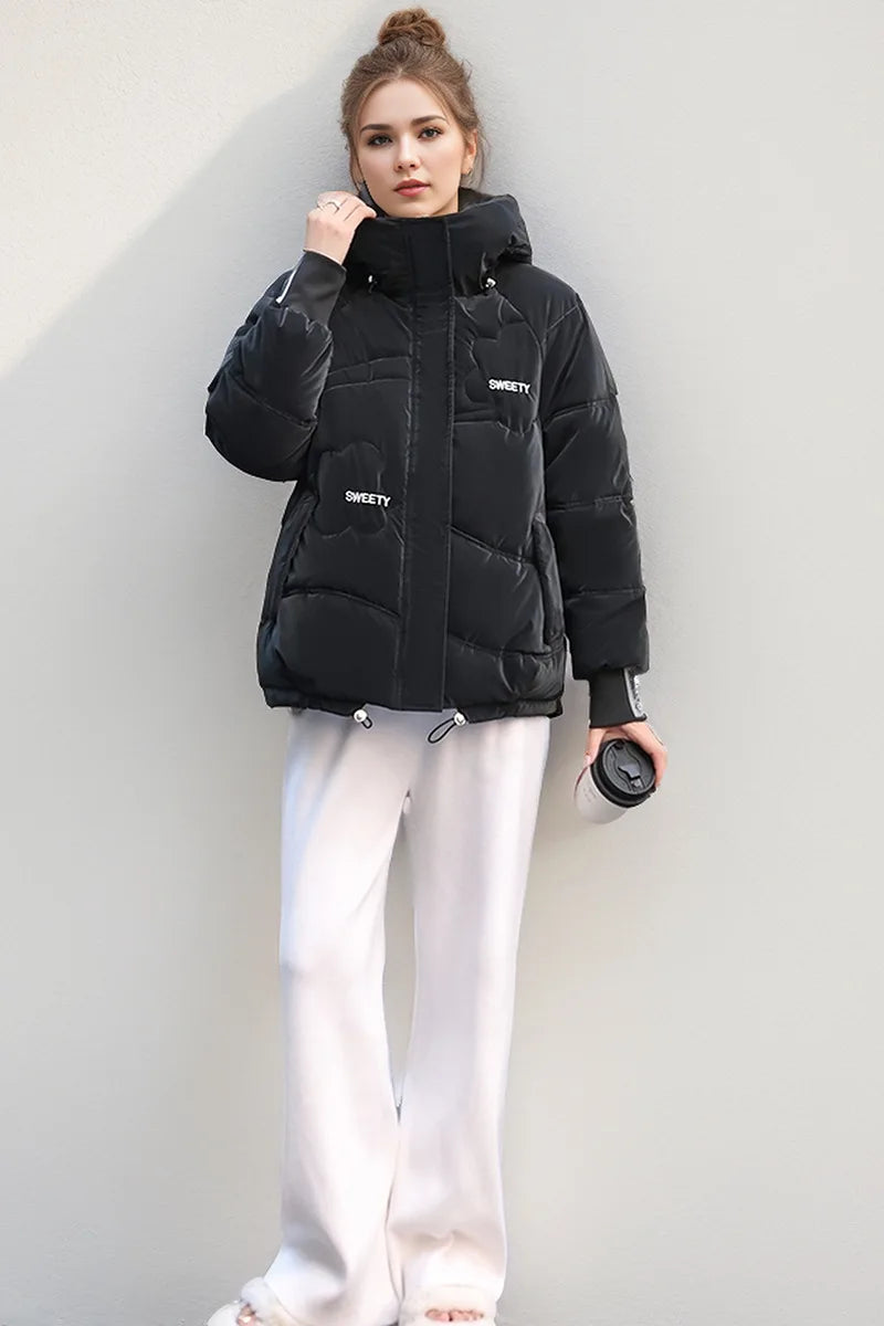 Women's Thick Coat™ Winter Cotton Casual Hooded Zipper Short Parkas Jacket