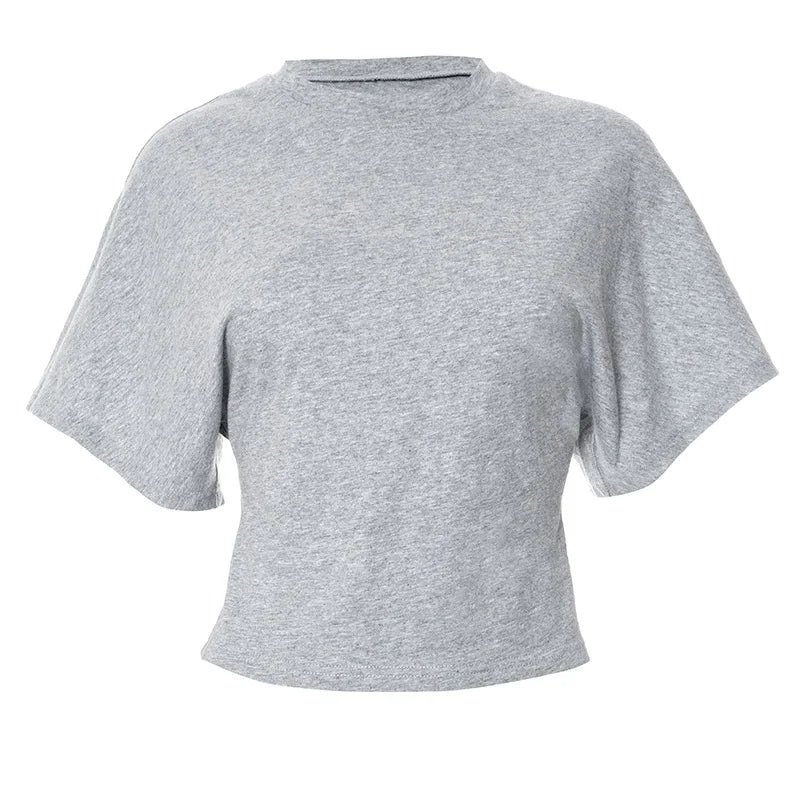 Women's Casual Cropped T-shirt™ 2025 O-neck Corset Summer Short Tee Shirts