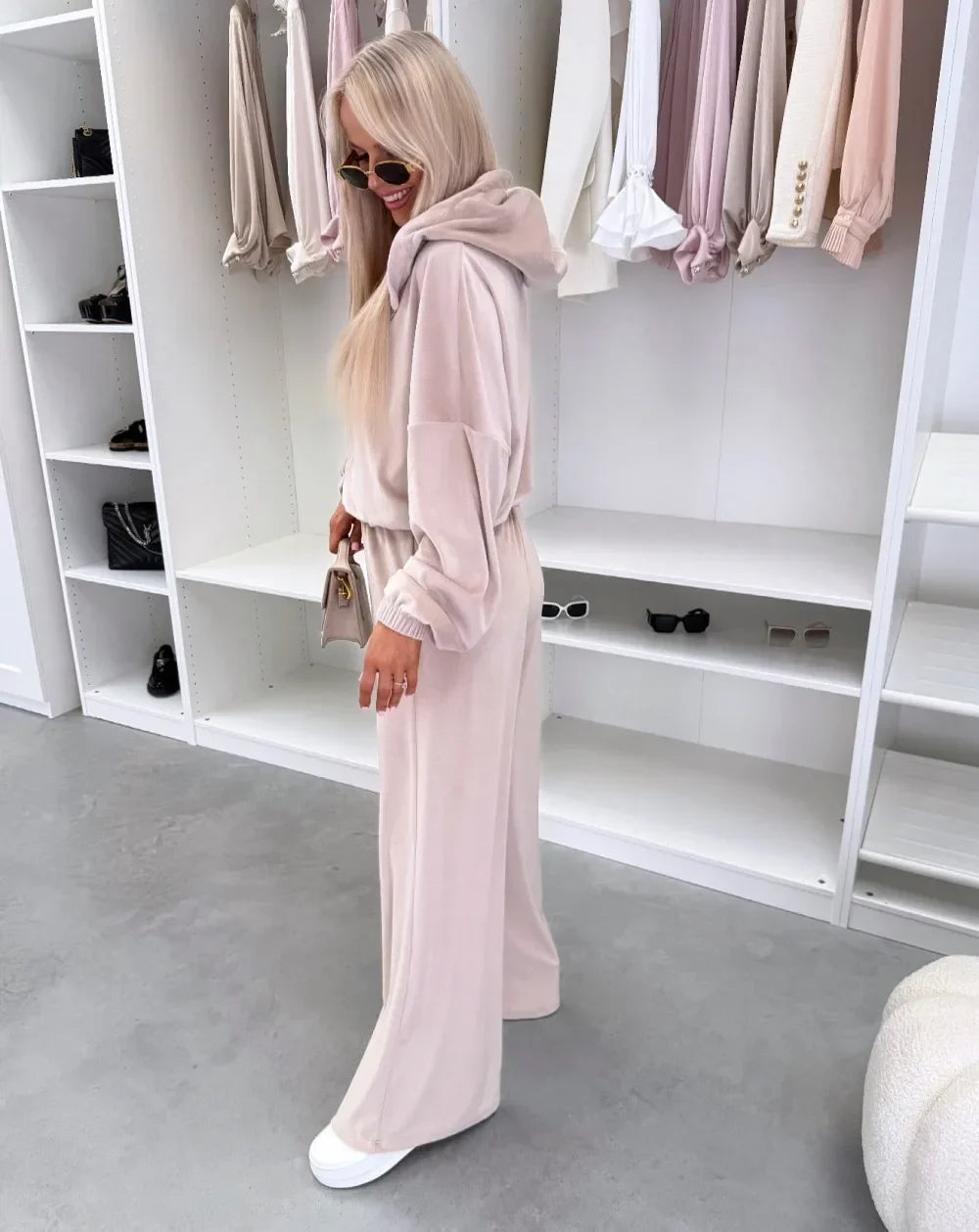 Women's  Casual Outfit™ Zipper Hooded Cardigan + Wide Leg Pants Two Piece Set