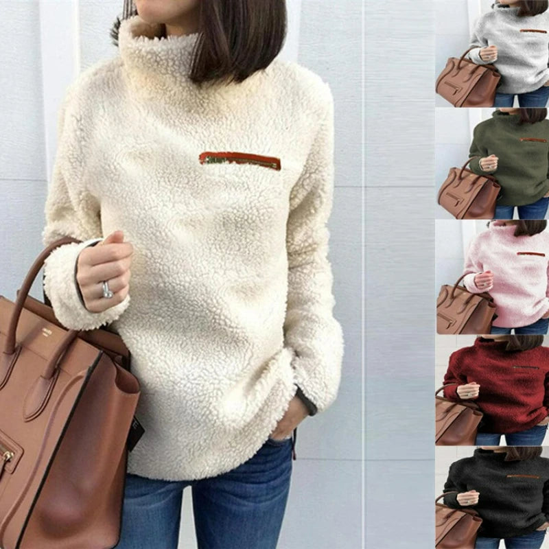 Women's Turtleneck Pullover™ Super Soft and Comfortable Solid Color Sweater