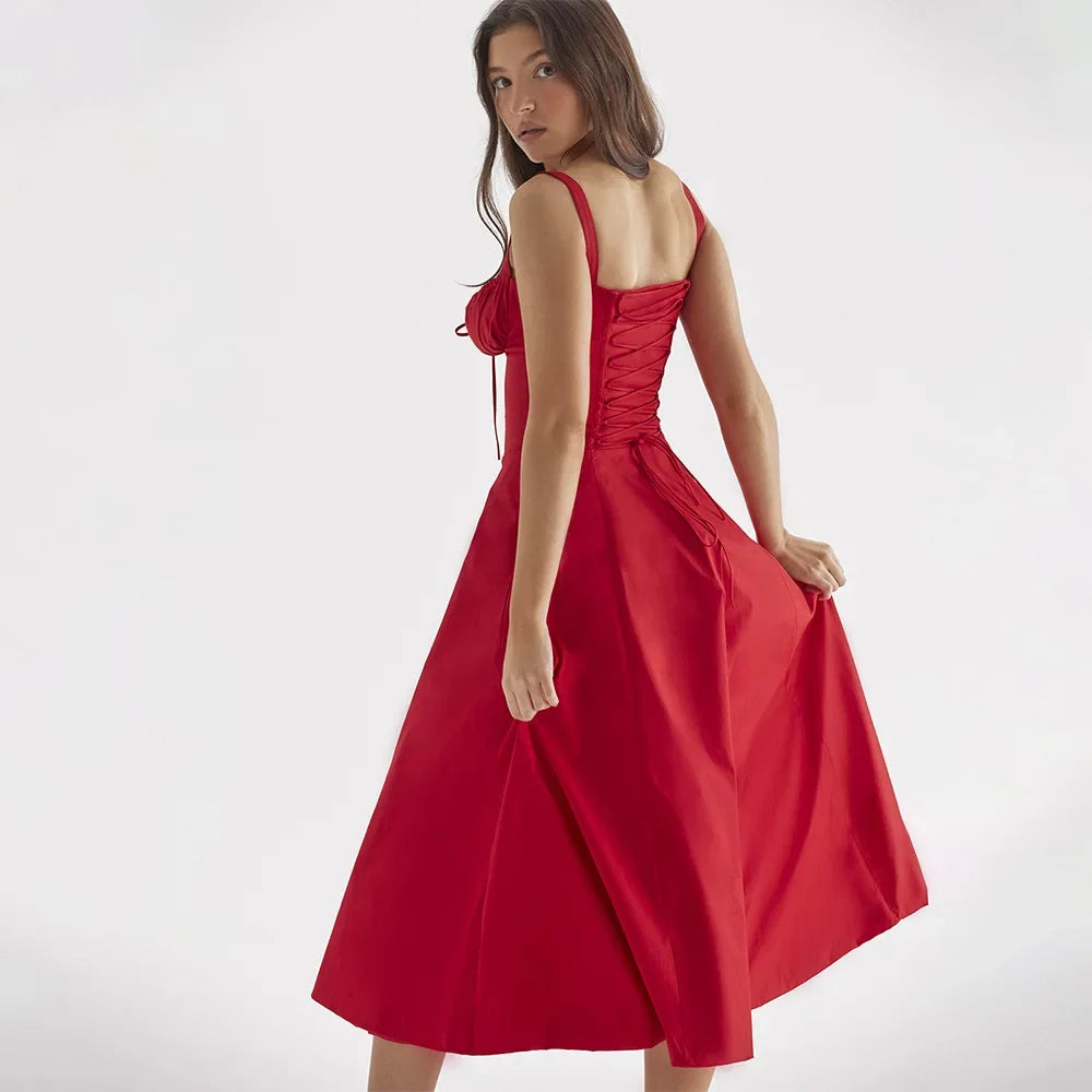 Women's Long Dresses™ Elegant Casual Tied Waist-fitted Slimming Sleeveless Side Slit Dress