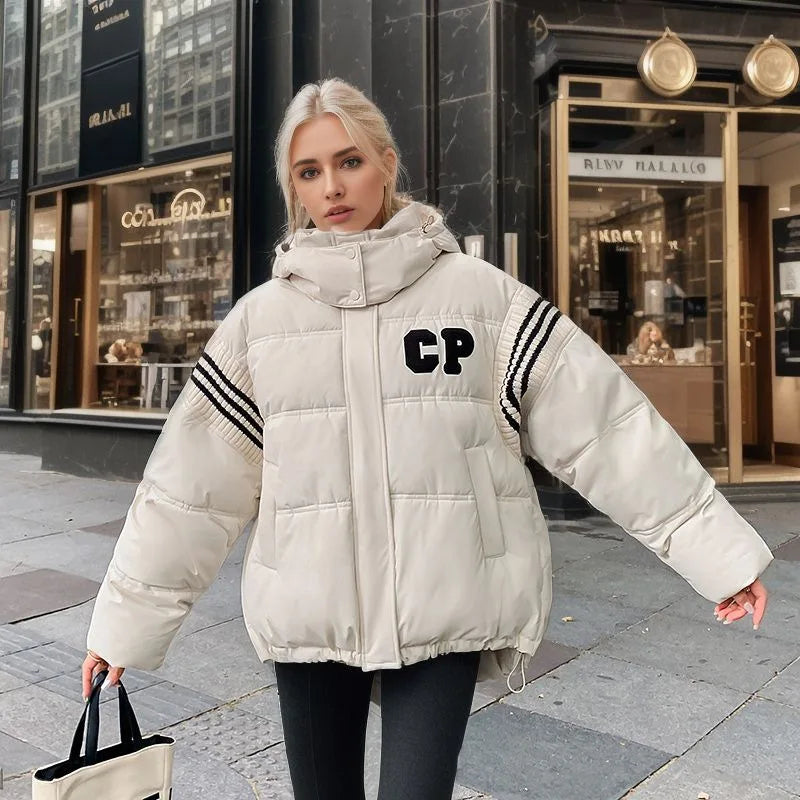 Women's Cotton Jacket™ Thick Loose Color Blocked Parkas Jacket