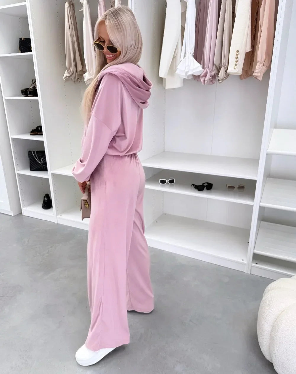 Women's  Casual Outfit™ Zipper Hooded Cardigan + Wide Leg Pants Two Piece Set