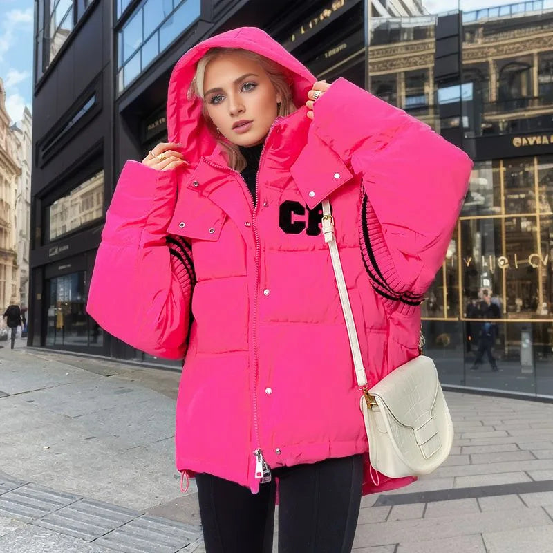 Women's Cotton Jacket™ Thick Loose Color Blocked Parkas Jacket