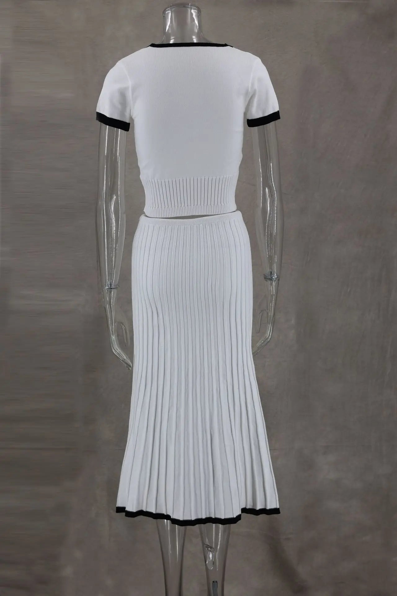 Women's Long Skirt Suit™ Summer Short Sleeve V-neck crop top elegant dress